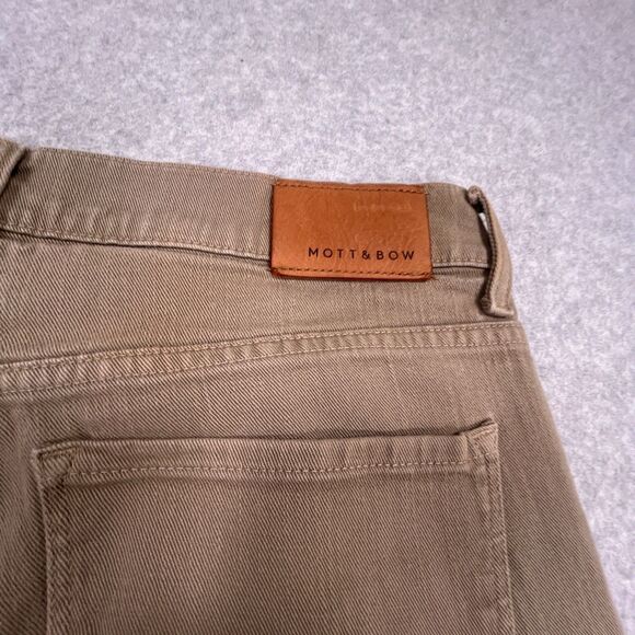 Mott & Bow Jeans Mens 33 x 30 (32 x 29) Mercer Green Slim Straight Denim Stretch - Picture 13 of 15